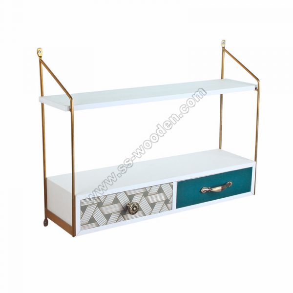 2-Tier Wall Shelf with drawers SS-MO607