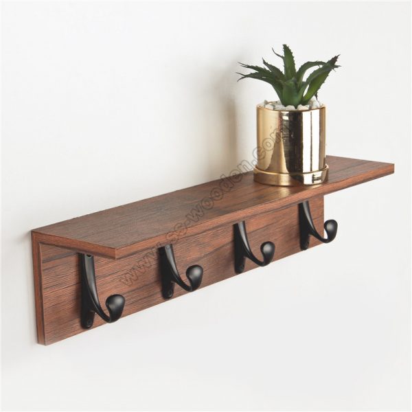 Rustic Coat Rack with 4 hooks SS-IN812-D